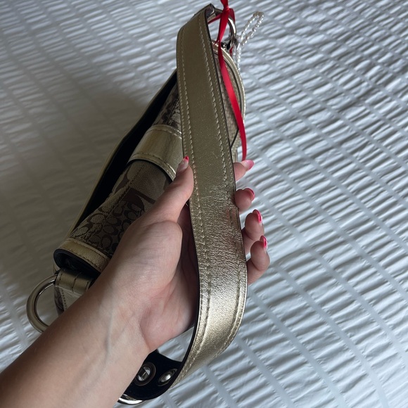 COACH SOHO Brown Signature Canvas Patchwork Hobo Bag - Picture 7 of 15